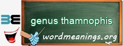 WordMeaning blackboard for genus thamnophis